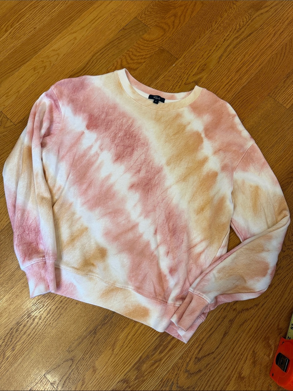 Rails Tie-Dye Crewneck Sweatshirt - Pink & Cream